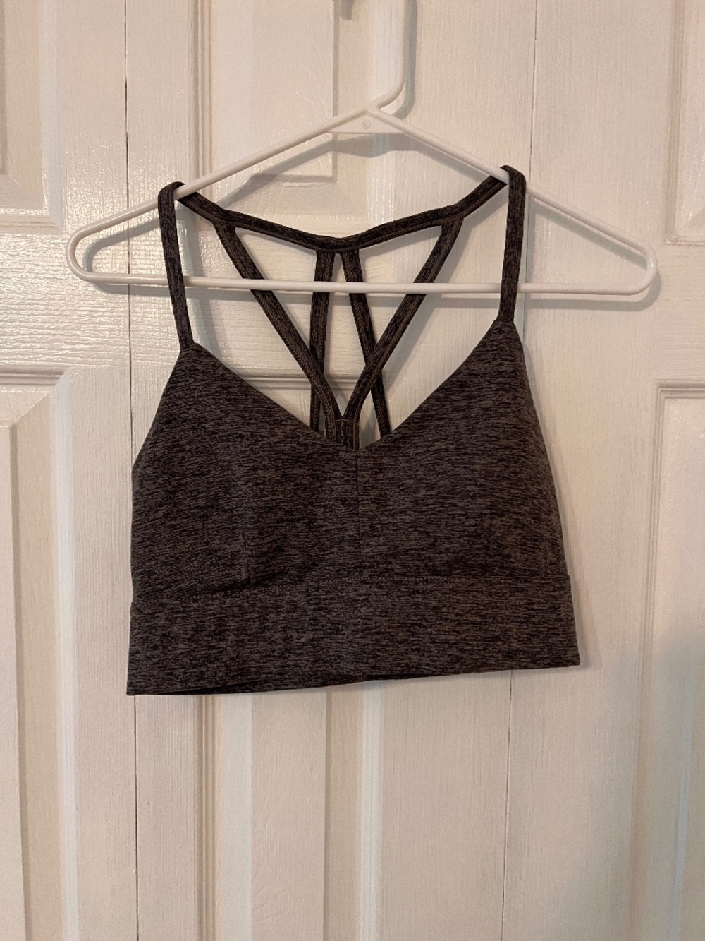JoyLab Heather Gray Strappy Longline Sports Bra | Size M